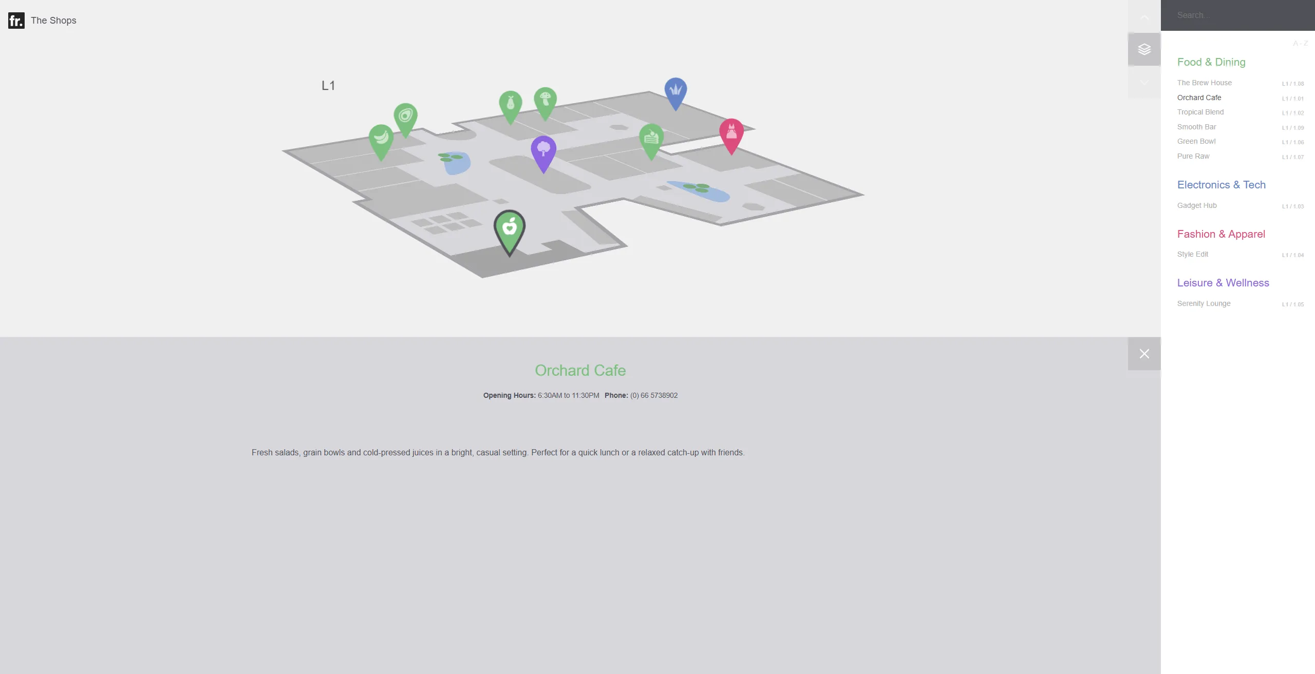 Shopping centre view